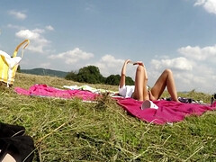 Amateur, Mignonne, Queue, Groupe, Mamelons, De plein air, Adolescente, Sous la jupe