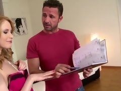 Blond, Pijpbeurt, Diep in de keel, Dubbele penetratie, Sperma in gezicht, Ondergoed, Kousen, Trio