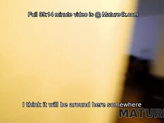 Grote mammen, Pijpbeurt, Bruinharig, Rondborstig, Hondjeshouding, Rijpe lesbienne, Moeder, Kousen