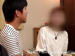 Aziatisch, Pijpbeurt, Sperma, Sperma shot, Vriendin, Handbeurt, Hardcore, Schoolmeisje