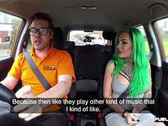 British babe cums in public doggy style