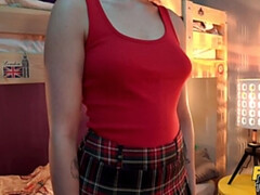 Enthousiasteling, Kont, Blond, Bruinharig, Likken, Natuurlijke tieten, Tatoeage, Trio