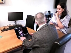 Hot British MILF Gets Caught Working From Home - Big Tits Blowjob & Doggy Style