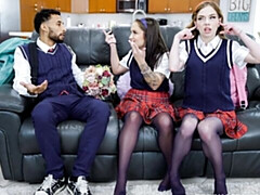 Venus Vixen and Bunny Fae are fucking with two huge black cocks