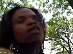 Noire, Rondelette, Noir ébène, Fétiche, Latex, De plein air, Public, Tabou