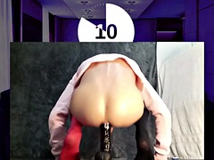 In den arsch, Grosser schwanz, Schwarz, Dildo, Schwarz, Riesendildo, Lingerie, Solo