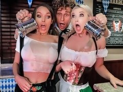 Kont, Blond, Pijpbeurt, Vingeren, Likken, Masturbatie, Tiener, Trio