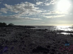 Amateur, Playa, Rubia, Novia, Orgasmo, Al aire libre, Pov, Mojado