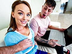 Chambre à dormir, Grosse bite, Gros seins, Sucer une bite, Brunette brune, En levrette, 2 femmes 1 homme, Mère que j'aimerais baiser