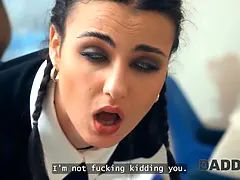 Bruinharig, Bedriegen, Hd, Interraciaal, Monster, Twee staartjes, Kut duiken, Schreeuwen