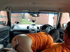 Asiatique, Noire, Brunette brune, Voiture, Hd, Léchez, Pov, Chatte