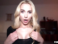 18 jaar, Grote mammen, Blond, Pijpbeurt, Schattig, Hondjeshouding, Mager, Tiener