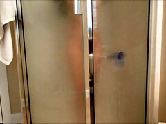 Stepsister fucking her pussy in the shower