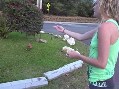 Anal, Plage, De plein air, Petite femme, Pov, Chatte, Maigrichonne, Fumer