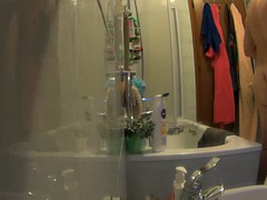 Tetas grandes, Ducha, Voyeur