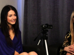 CFNM duo instructing jerkoff in lingerie