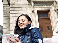 skinny shrima malati slips his cock deep into her throat