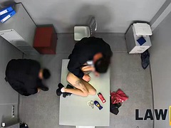 LAW4k. Girl gets her first sexual experience with a group of security guards.
