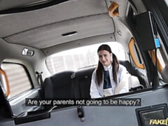 Grote kont, Blond, Bruinharig, Autobus, Hondjeshouding, Buiten, Tiener, Tieten likken