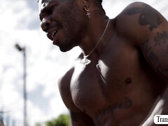 Анальный секс, Большие сиськи, Межрасовый секс, На природе, Лизание жопы, Трансы, Втроем