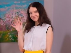 Brunette brune, Doigter, Béant, Masturbation, Solo, Adolescente, Nénés, Jouets