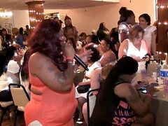 Masculine Stripper Showers W/ Lezzies