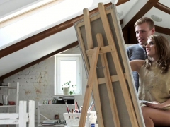 Painting gets Sofi extremely aroused and when she's almost