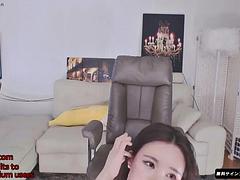 Enthousiasteling, Grote mammen, Badpak, Japaans, Koreaans, Masturbatie, Alleen, Webcamera