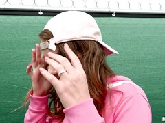 Enthousiasteling, Amerikaans, Kont, Blond, Lul, Buiten, Openbaar, Tieten likken