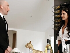 Tussi, Grosser schwanz, Grosse titten, Blasen, Braunhaarige, Spermaladung, Handjob, Pornostars