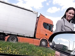 Linda Caprice Leaves The Car Door Open As She Gives Head To A Stranger