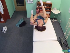 Leie, In den arsch, Blasen, Arzt, Fingern, Lecken, Büro, Muschi