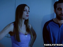 Britney Amber, the hot stepmom, helps her stepson with his chronic masturbation problem