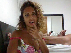 cool dark-hued gf gets cum in hatch