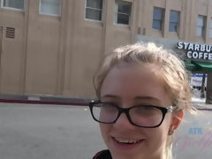 Amateur, Rubia, Mamada, Aceite, Orgasmo, Público, Coño, Mojado