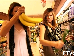 Slutty floozy stands in different positions fisting her slit