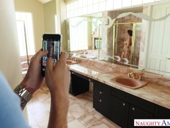 Américain, Salle de bains, Queue, Faciale, Léchez, Mère que j'aimerais baiser, Maman, Nénés