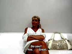 Mature Blonde Iveta: Small Tits Casting