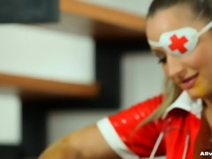 Fetiche de pies, Látex, Cuero, Pantaletas, Medias largas, Atada, Uniforme, Mojado