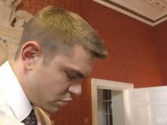 Blondine, Besamung, Lingerie, Schlucken, Flotter dreier