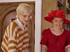 Busty slutty secretary fucked in the bathroom by horny boss