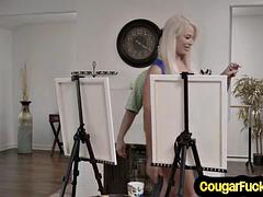 Tussi, Grosse titten, Pummelig, Behaart, Lingerie, Reif, Milf, Schlampe