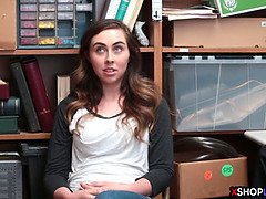 Coulisses, Attrapée, Hard, Naturelle, Seins naturels, Petite femme, Police, Réalité