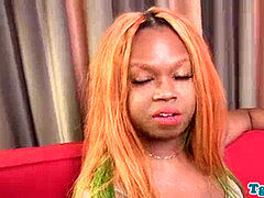 Amerikanisch, Pummelig, Schwarz, Fingern, Wichsen, Masturbation, Transfrau, Solo