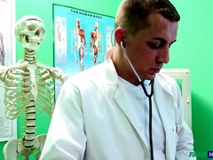 Chica, Verga grande, Bizarro, Morena, Médico, Desnudo, Oficina, Coño