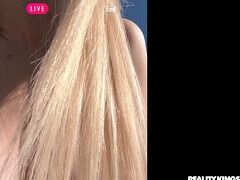 Blondine, Blasen, Stiefel, Besamung, Hundestellung, Fetisch, Masturbation, Natürlichen titten