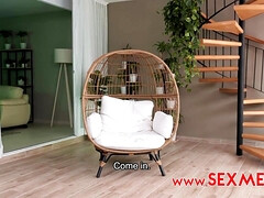 Grote mammen, Rondborstig, Sperma shot, Hondjeshouding, Man, Latijnse vrouw, Geschoren, Tieten likken