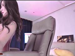 Enthousiasteling, Lieveling, Koreaans, Ondergoed, Masturbatie, Alleen, Tieten likken, Webcamera