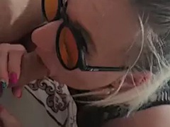 Amateur, Rubia, Pareja, Corridas, Látex, Lencería, Bragas, Puta