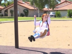 Anal, Acercamiento, Muñeca, Extremo, Masturbación, Orgasmo, Público, Colegiala